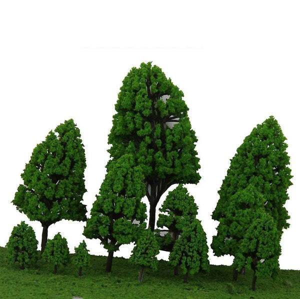 12pcs Poplar Plastic Trees Model For Sce SM47350