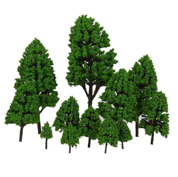 12pcs Poplar Plastic Trees Model For Sce SM47350