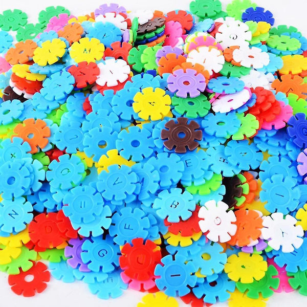 new 400pcs 3d puzzle plastic snowflake design building block educational intelligence sm47552