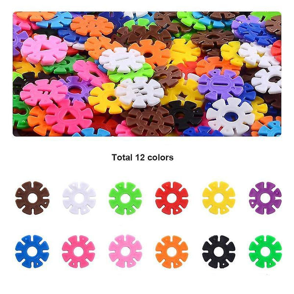 new 400pcs 3d puzzle plastic snowflake design building block educational intelligence sm47552