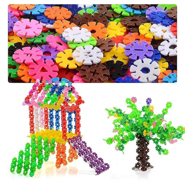 new 400pcs 3d puzzle plastic snowflake design building block educational intelligence sm47552