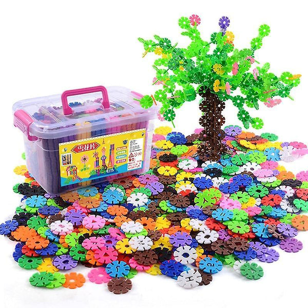 new 400pcs 3d puzzle plastic snowflake design building block educational intelligence sm47552