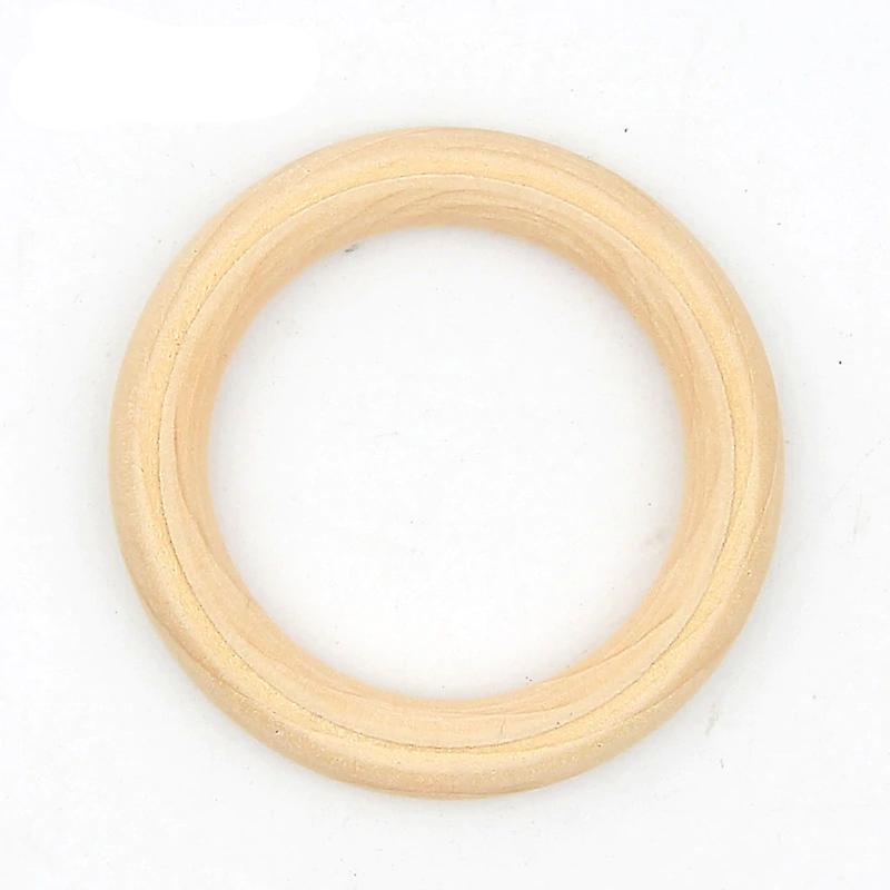 new 65mm 4pcs circle shape natural wooden ring for diy crafts jewelry making and kids toy sm51369