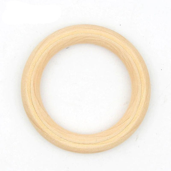 new 65mm 4pcs circle shape natural wooden ring for diy crafts jewelry making and kids toy sm51369