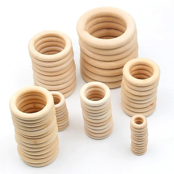 new 65mm 4pcs circle shape natural wooden ring for diy crafts jewelry making and kids toy sm51369