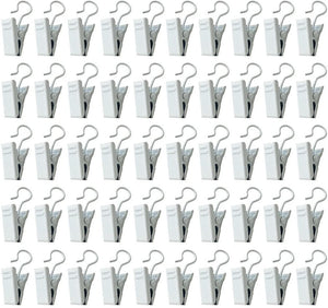 new 30pcs white curtain clip strong sturdy metal curtain clips shower hooks sm53157