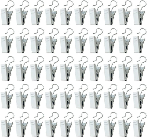 new 30pcs white curtain clip strong sturdy metal curtain clips shower hooks sm53157