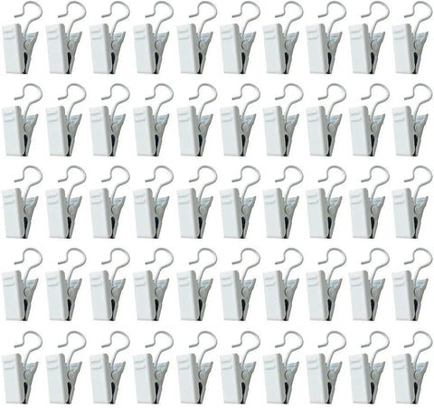 new 30pcs white curtain clip strong sturdy metal curtain clips shower hooks sm53157