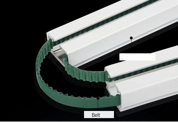 new 9m horizontal opening pattern rubber belt for electronic smart curtain track sm55668