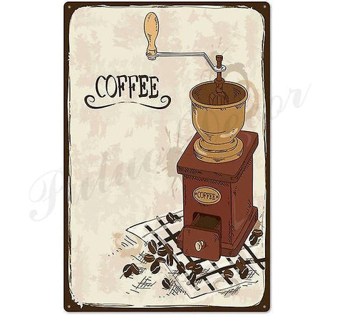 new 20x30cm th0360 coffee metal sign vintage tin sign plaque metal vintage wall decor sm56791