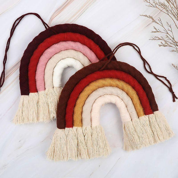 Boho Style Handmade Macrame Rainbow wall SM56812