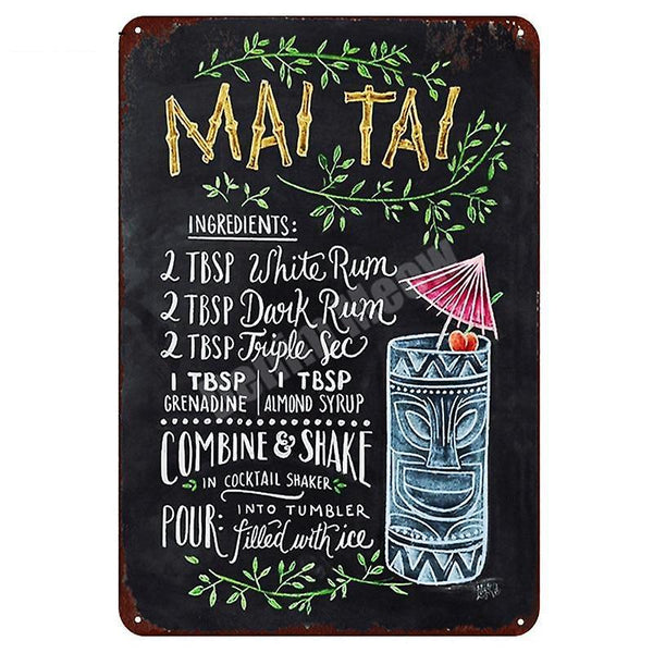 new 10 tiki bar open summer beer retro metal tin signs art stickers wall decor sm57107