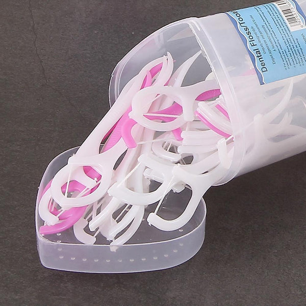 new multi 50pcs disposable dental floss cleaning tooth stick floss pick inter dental sm62301