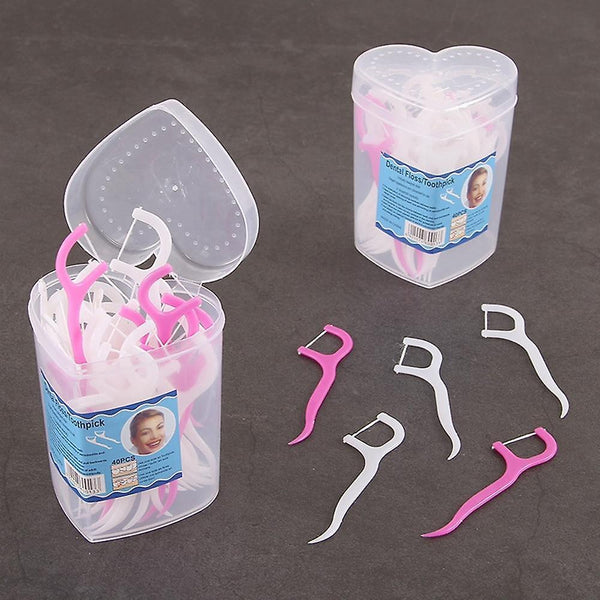 new multi 50pcs disposable dental floss cleaning tooth stick floss pick inter dental sm62301