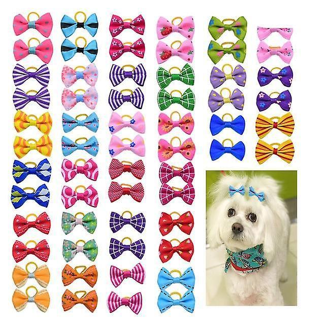 new 30 pcs dog grooming hair bows rubber bands sm64110