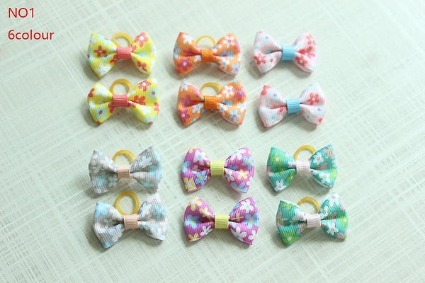 new 30 pcs dog grooming hair bows rubber bands sm64110