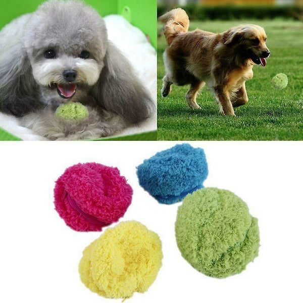 new electric magic roller toy ball automatic roller for dog cat pet battery sm64563