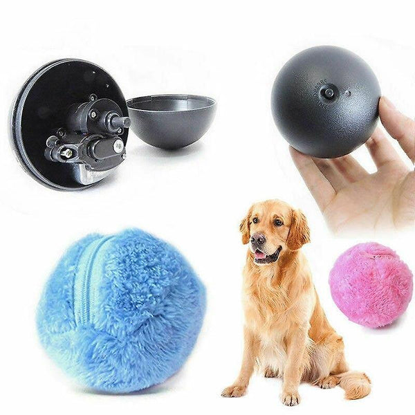 new electric magic roller toy ball automatic roller for dog cat pet battery sm64563