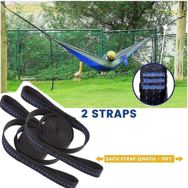 1 Pair Of Hammock Attachment Set Hanging Straps Tree Straps With 14 Loops 280cm * 2.5cm Max 500kg For Camping Hiking Picnic Outdoor Travel Hammock Parts & Accessories