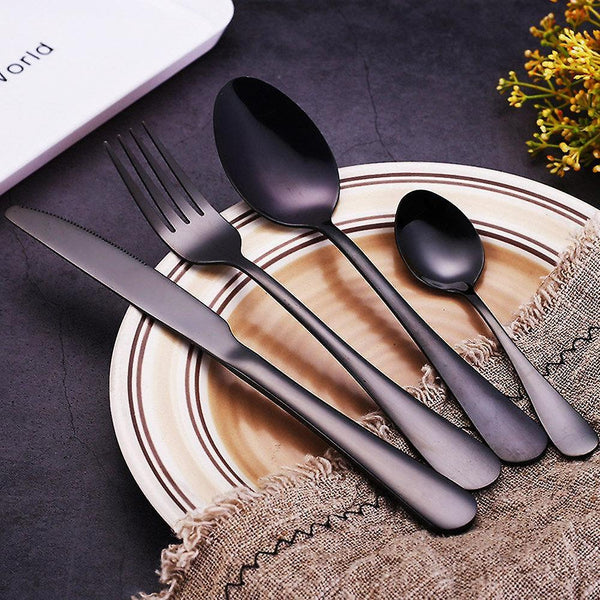 Flatware sets colorful 16 pcs stainless steel cutlery sets