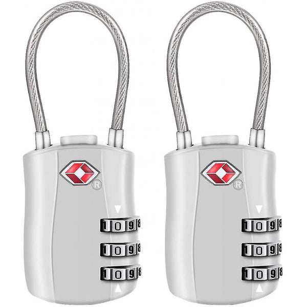 Locks latches [2 pack] tsa luggage locks  3-digit safety padlock  combination padlock  lock code for travel