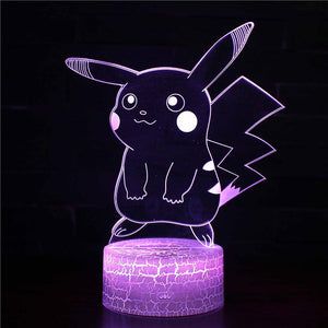 Christmas gift kids 16 color kids remote LED Touch Lamp night light Pikachu