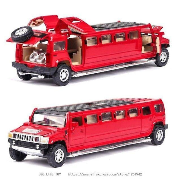 Toy Cars high simulation 1:32 alloy hummer limousine metal diecast car model pull back flashing musi