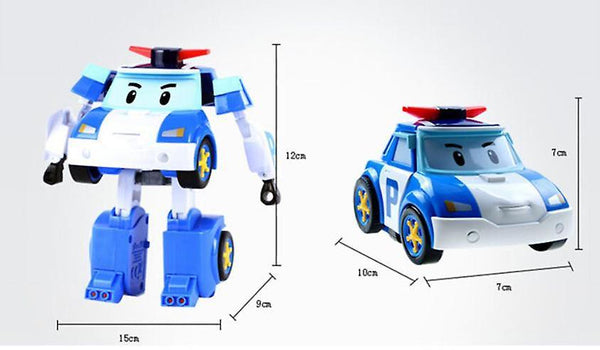 Action Toy Figures Robocar Poli Transformation Robot Poli Amber Roy Car Model Anime Action Figure To