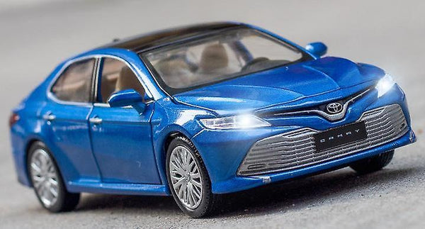 Toy cars 1:32 toyota camry car alloy car die toy car model sound and light children's toy collectibles blue