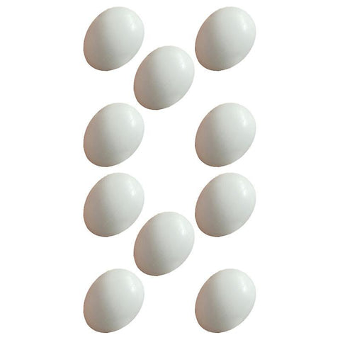 2.2x1.8cm White Artificial Food 10pcs Realistic Bird Dummy Eggs Plastic Fake Bird Egg Bird Laying Prop