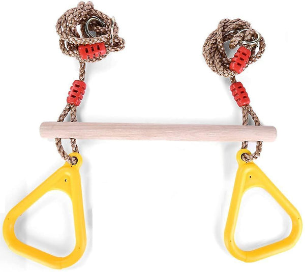 Swing Outdoor Children Multifunction Children Wooden Trapezoid Swing Suspension Trainers