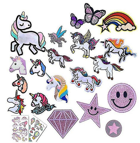 20pcs/set unicorn Embroidery cloth stick GR3175