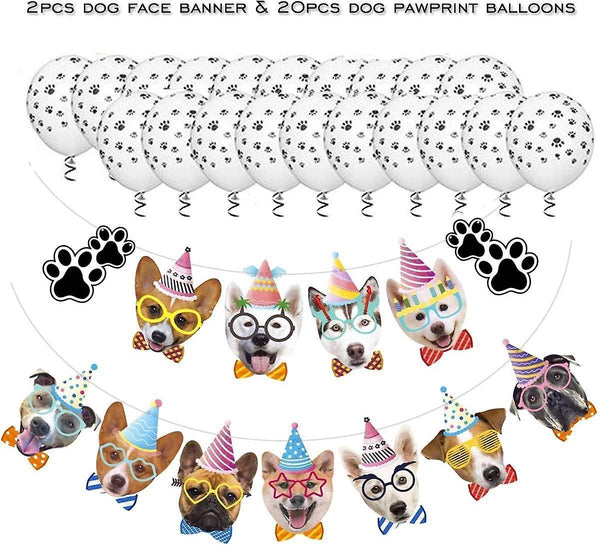 Party Hats Dog Birthday Banner Paw Ballo GR49767