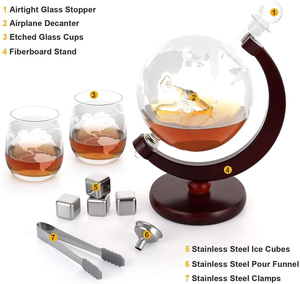 Wine Aerators Glass Whisky Decanter Set GR74987