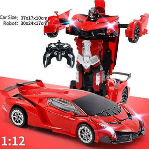 Robotic Toys 38 Cm rc car 2.4ghz induction transformation robot 1:12 deformation electric remote-con