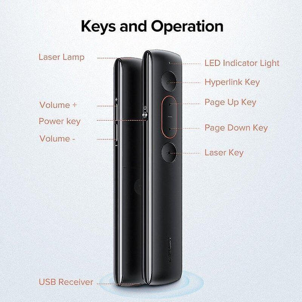 Remote controls wireless remote controller 2.4Ghz control pen for mac win 10 8 7 xp projector powerpoint ppt laser