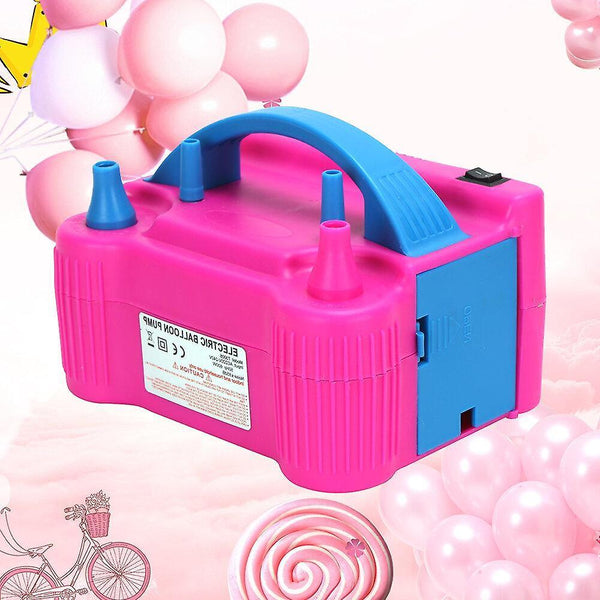 Stuffed Animals 2 Nozzle Party Portable 600W Electric Balloon Pump Inflator Air High Power Blower