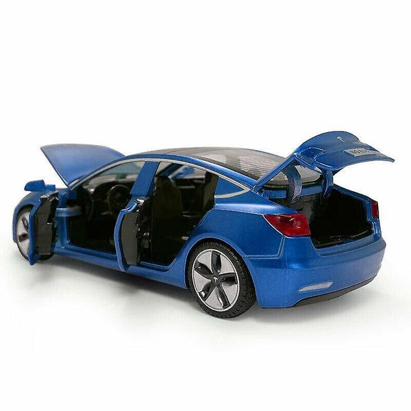 Toy Cars 1:32 Tesla Model 3 Alloy Car Model Kids Christmas gift Blue