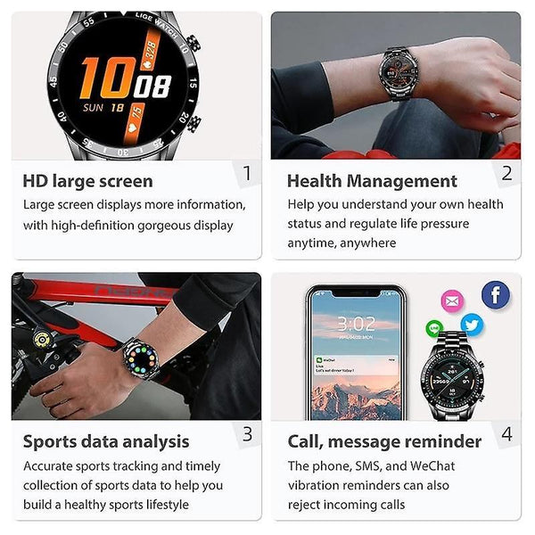 Watches watch multifunctional sports watch men's bluetooth call waterproof smart watches black