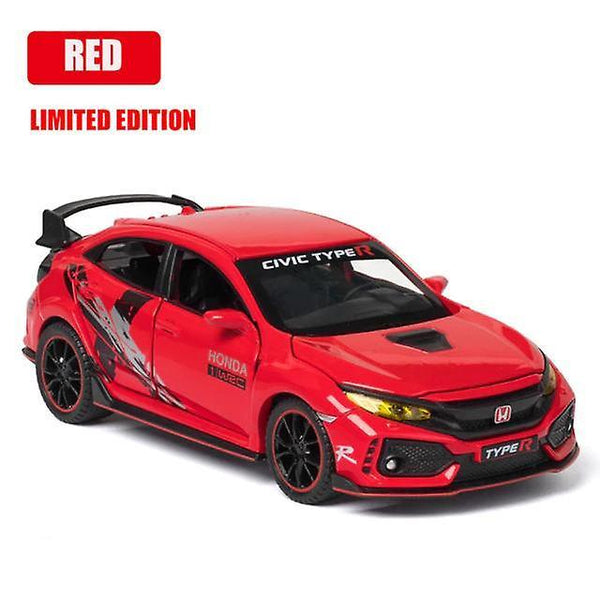 Toy Cars 1:32 HONDA CIVIC TYPE R Diecasts Car Model Red