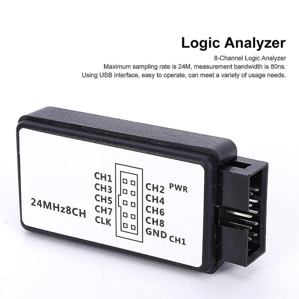 Metal detectors la1002 mini portable usb 5mhz 24m 8 channel logic analyzer device set with cables