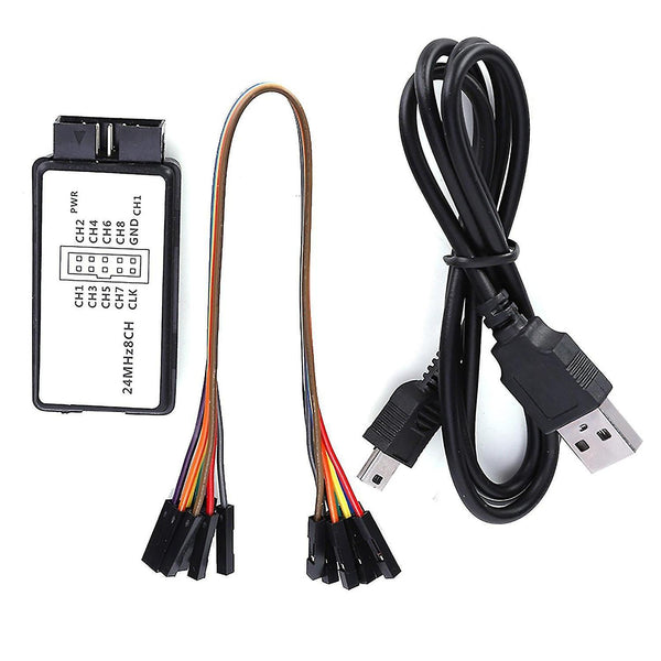 Metal detectors la1002 mini portable usb 5mhz 24m 8 channel logic analyzer device set with cables