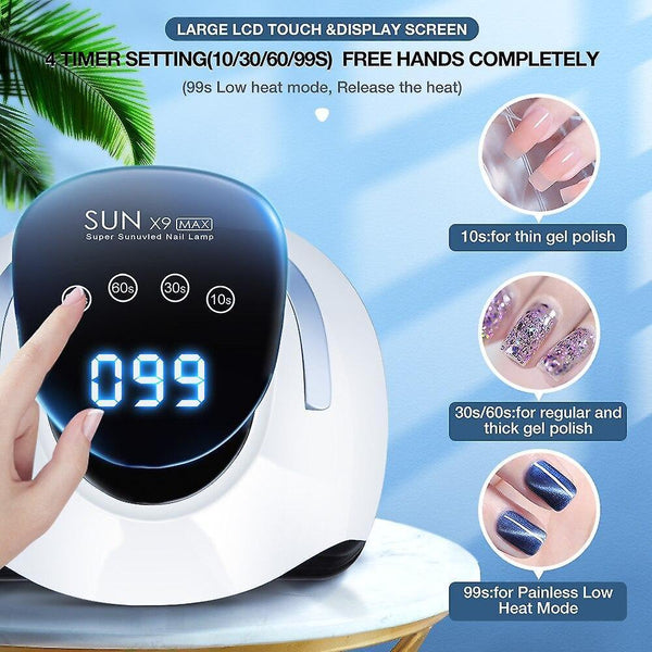 Nail dryers 220w uv led lamp big lcd touch screen nail dryer