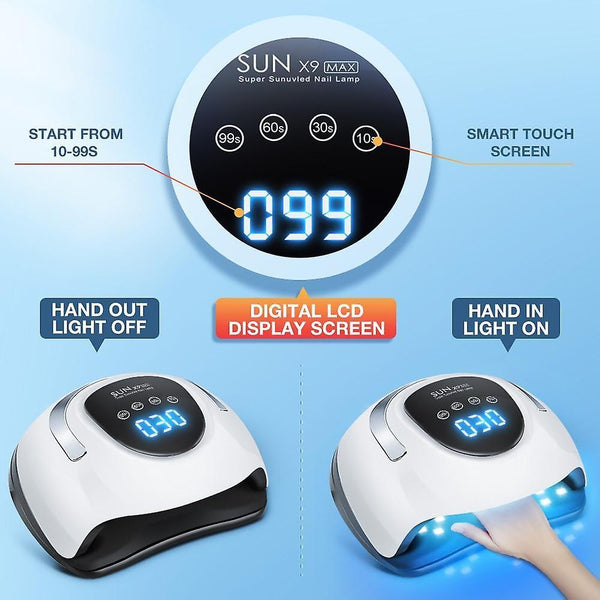 Nail dryers 220w uv led lamp big lcd touch screen nail dryer