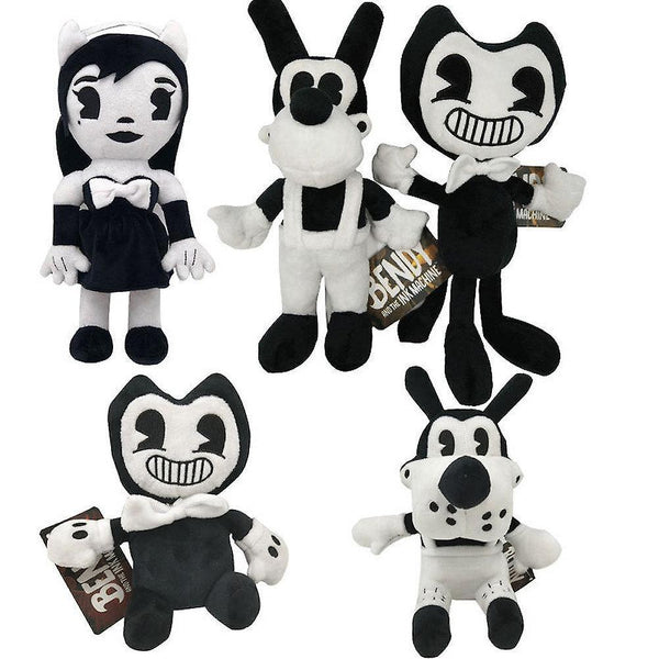 Stuffed animals 5pcs bandy and ink machine dolls bendy thriller game bandy plush toy