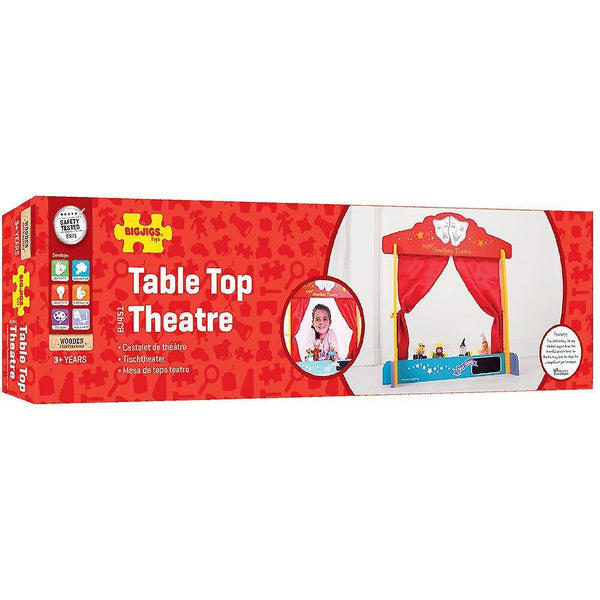 Alphabet Toys Wooden Table Top Theatre - Puppet Show  Finger Puppets