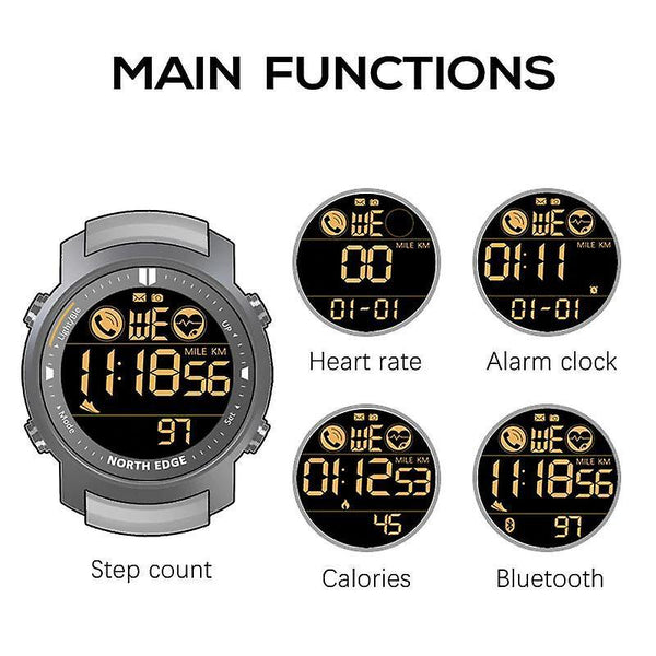 Watches men's digital watch military waterproof black