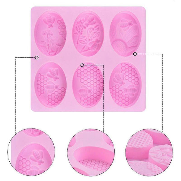 Cake pans molds silicone small bees handmade soap mold