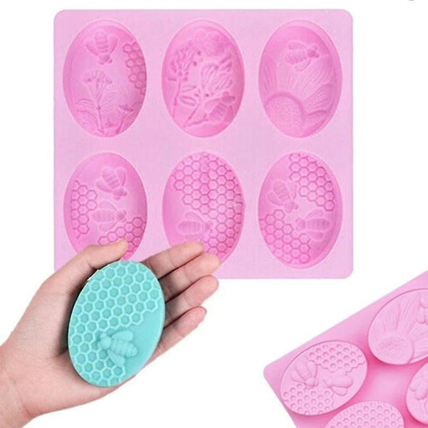 Cake pans molds silicone small bees handmade soap mold