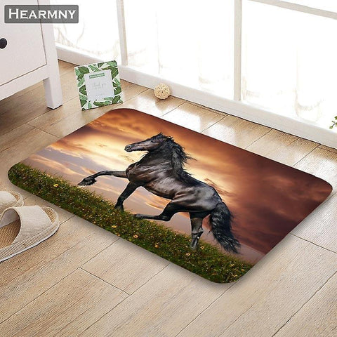 Bath mats rugs doormat horse home mat machine made anti slip carpet living room